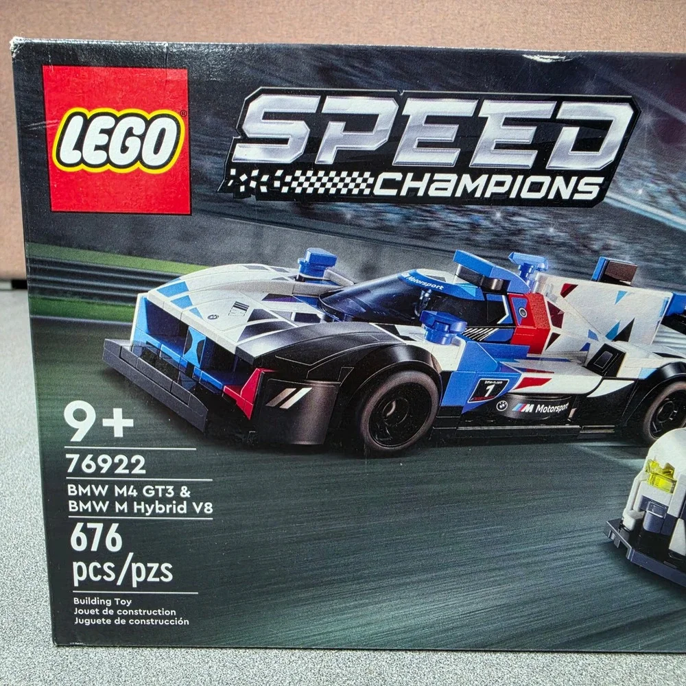 LEGO Speed Champions BMW M4 GT3 & BMW Hybrid V8 76922 Kids New SEALED Set 676pc